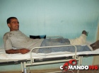 PRESENTE DE ANIVERS�RIO - Motociclista se envolve em acidente e quebra a perna no dia de seu anivers�rio, em Ji-Paran�